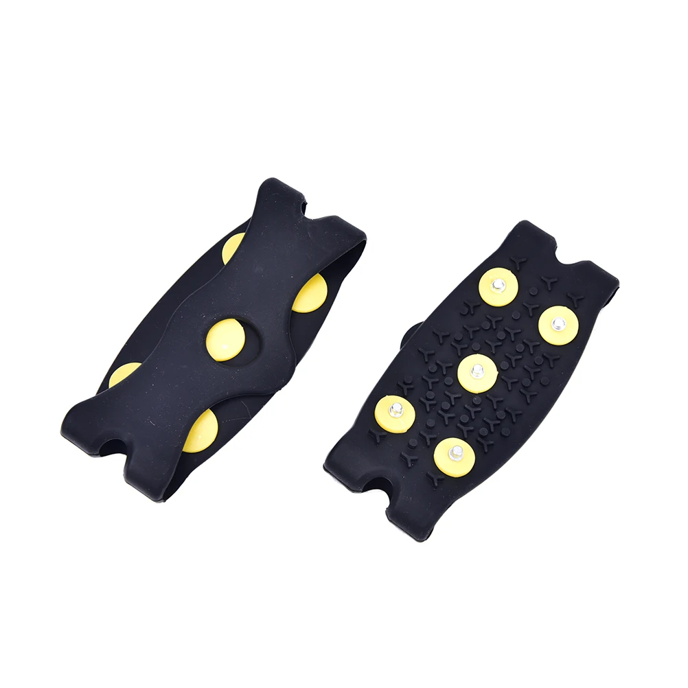 

HOT 2 Pcs Non-slip Ski Ice Snow Spikes Shoe Cover for Climbing 5 Teeth Claws Crampon