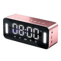 new wireless bluetooth compatible speaker stereo bass night light multifunctional electronic clock temperature display fm radio