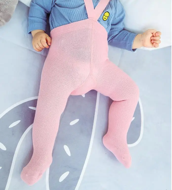 Теплые колготки для Подвеска детей маленьких девочек одежда мальчиков хлопковый