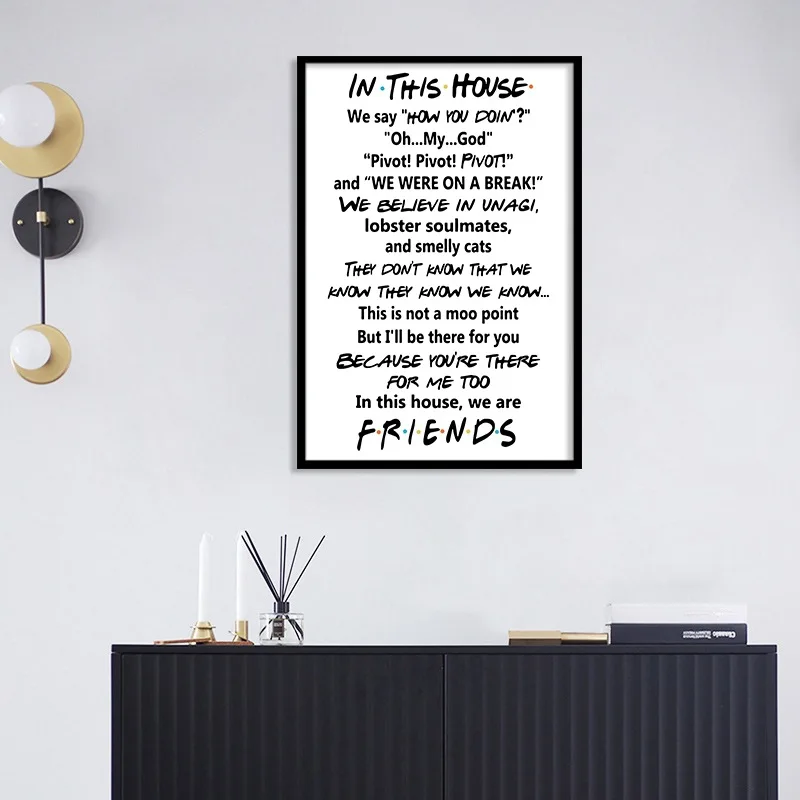 Цитаты из телесериала &quotдрузья&quot ТВ постер друзья шоу в этом доме печать