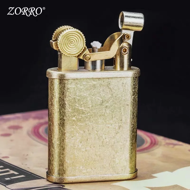 

Zorro New 559 original copper Kerosene Lighter old retro Nostalgia Convenient Wheel to Send to Boyfriend