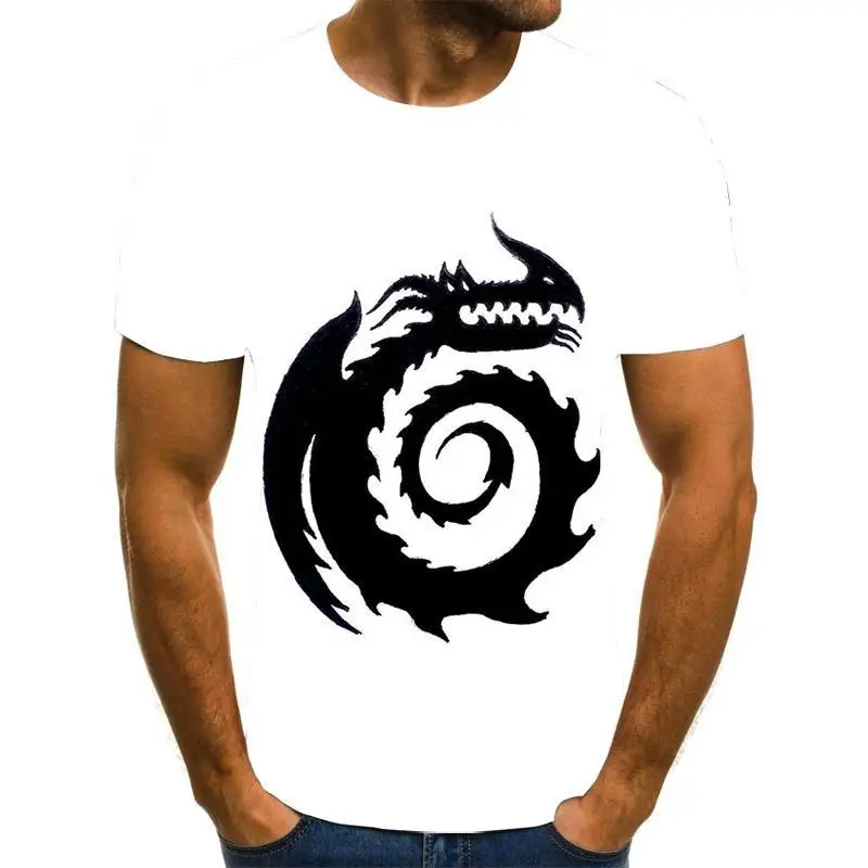

Horror skull men's T-shirt summer casual tops 3D printed fashion short-sleeved new round neck shirt trendy streetwear