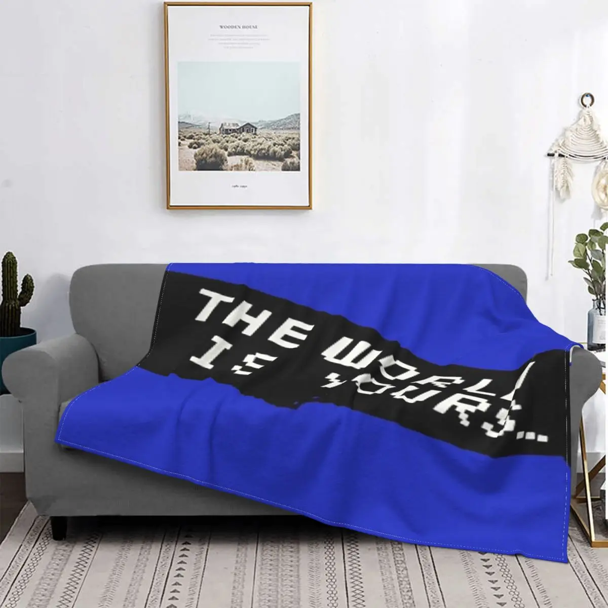 

Scarface The World Is Yours-Manta para cama, colcha a cuadros con capucha de 90, colcha de verano