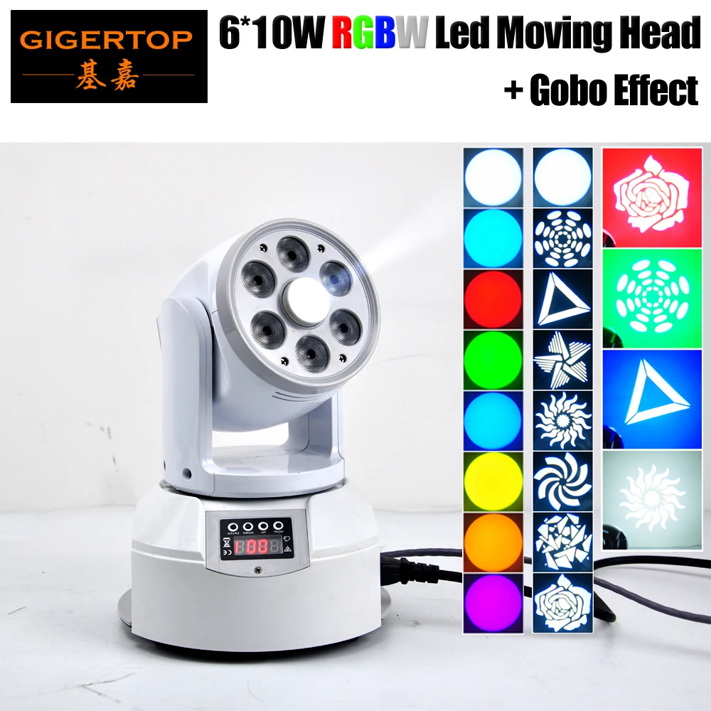 Gigertop New Wash Spot 2IN1Embedded Led Moving Head Light For Club Ceiling Upside Down Assemble Disco DJ Room Lighting 13/18CH | Лампы и