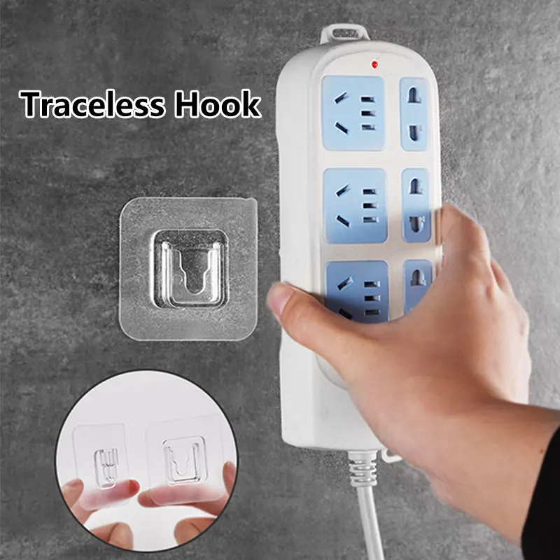 

5pcs /10pcs Transparent Double Sided Hook Home Housekeeper on Wall Multi Purpose Strong Hanger Kitchen Organizer Holder Supplies