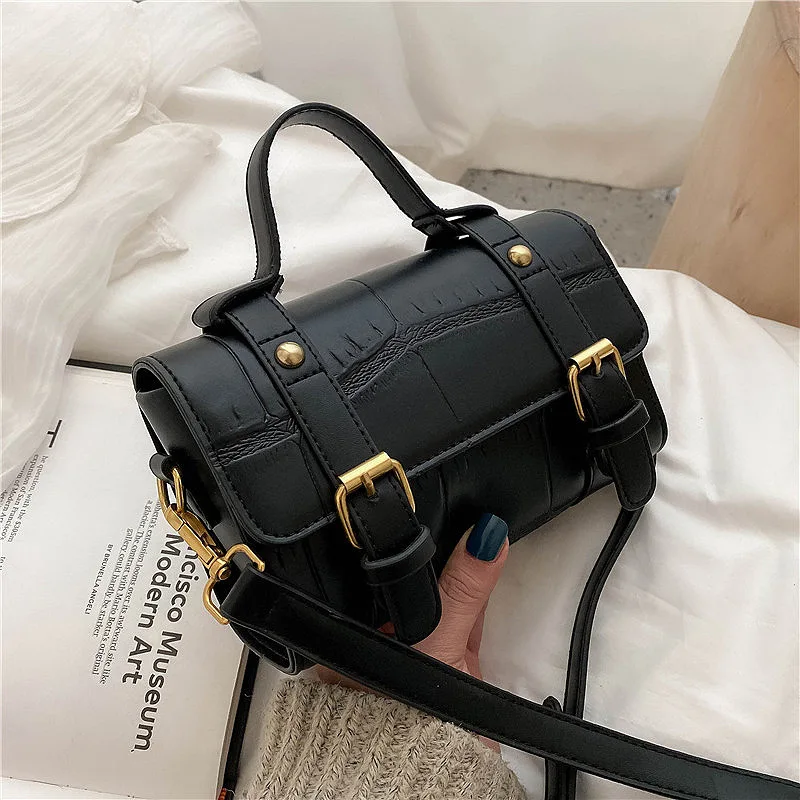 

2021 New Trendy High-quality Artificial Leather Retro Stone Grain Single Shoulder Messenger Bag Fashion All-match Lady Handbag
