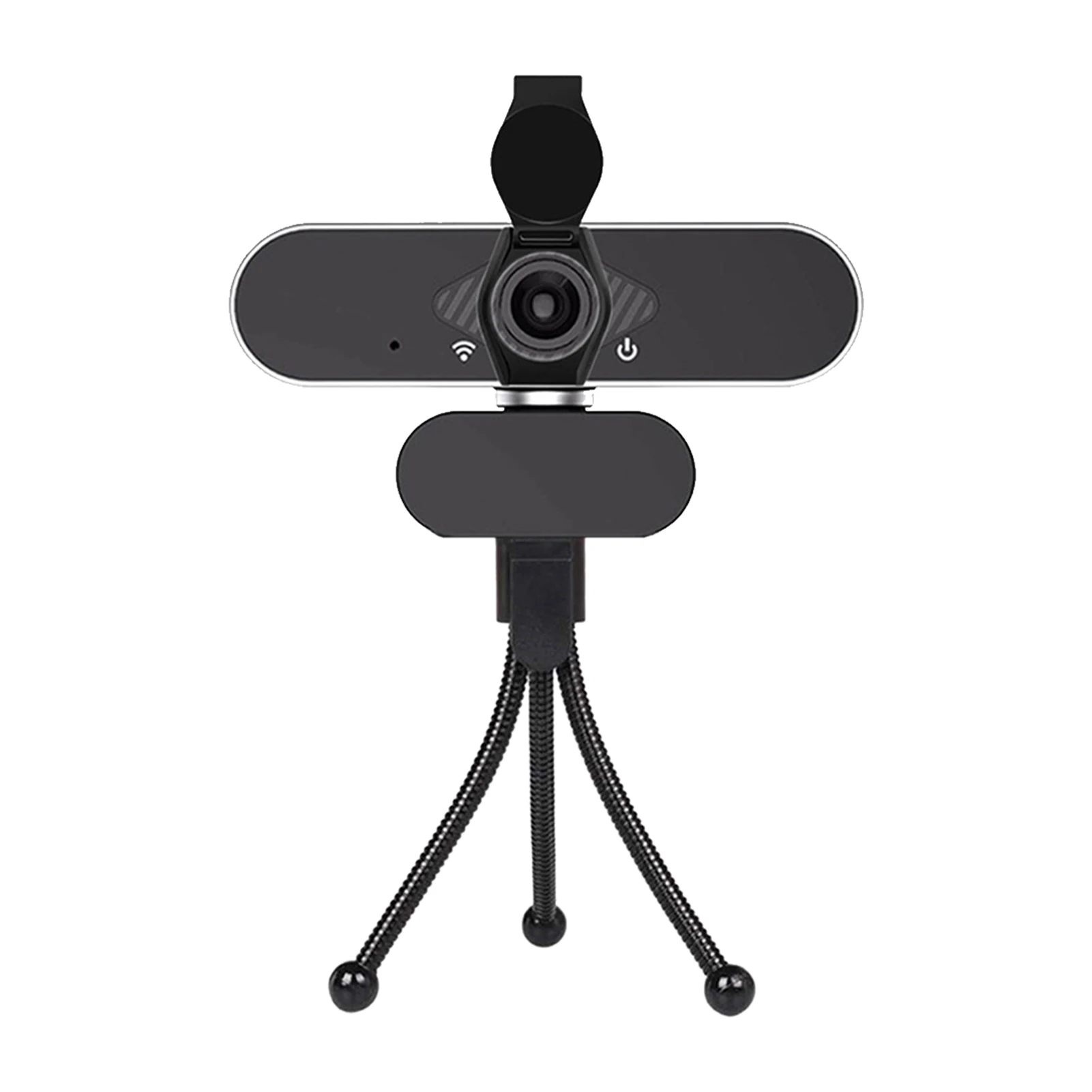 

USB Noise Reduction 1080P HD CMOS With Privacy Cover Tripod Video Calling PC Computer Webcam Built In Microphone Online Teaching