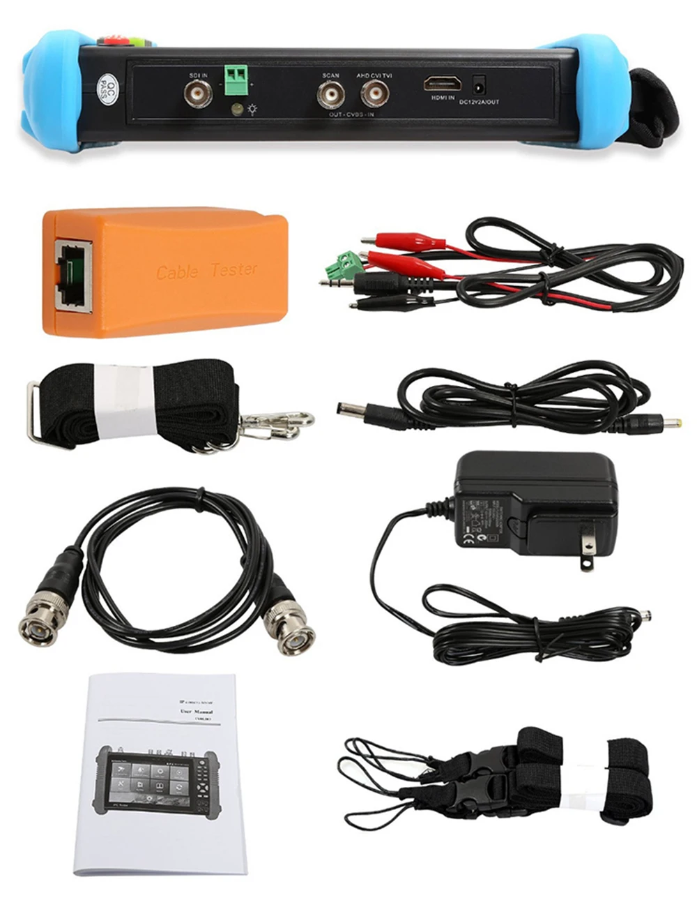 Новый 7 дюймов 6 в 1 IP HD CCTV тестер монитор аналоговый AHD TVI CVI SDI камера H.265 4K 8MP 4MP 5MP ONVIF