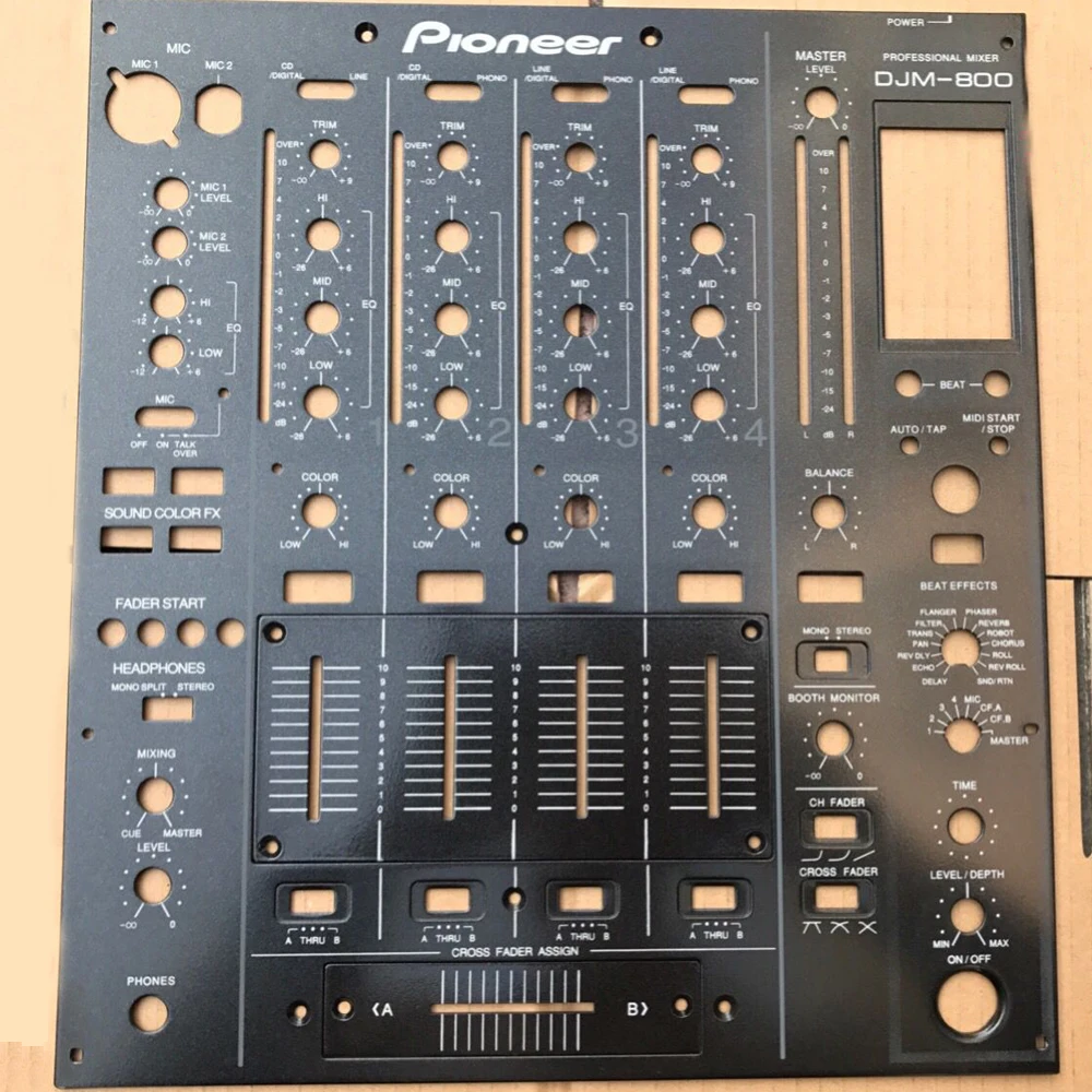 Painel de Música Mixer para Pioneer Facplaca Fader Painel Dah2427 Dah2426 Djm800 Djm-800 Dnb1144