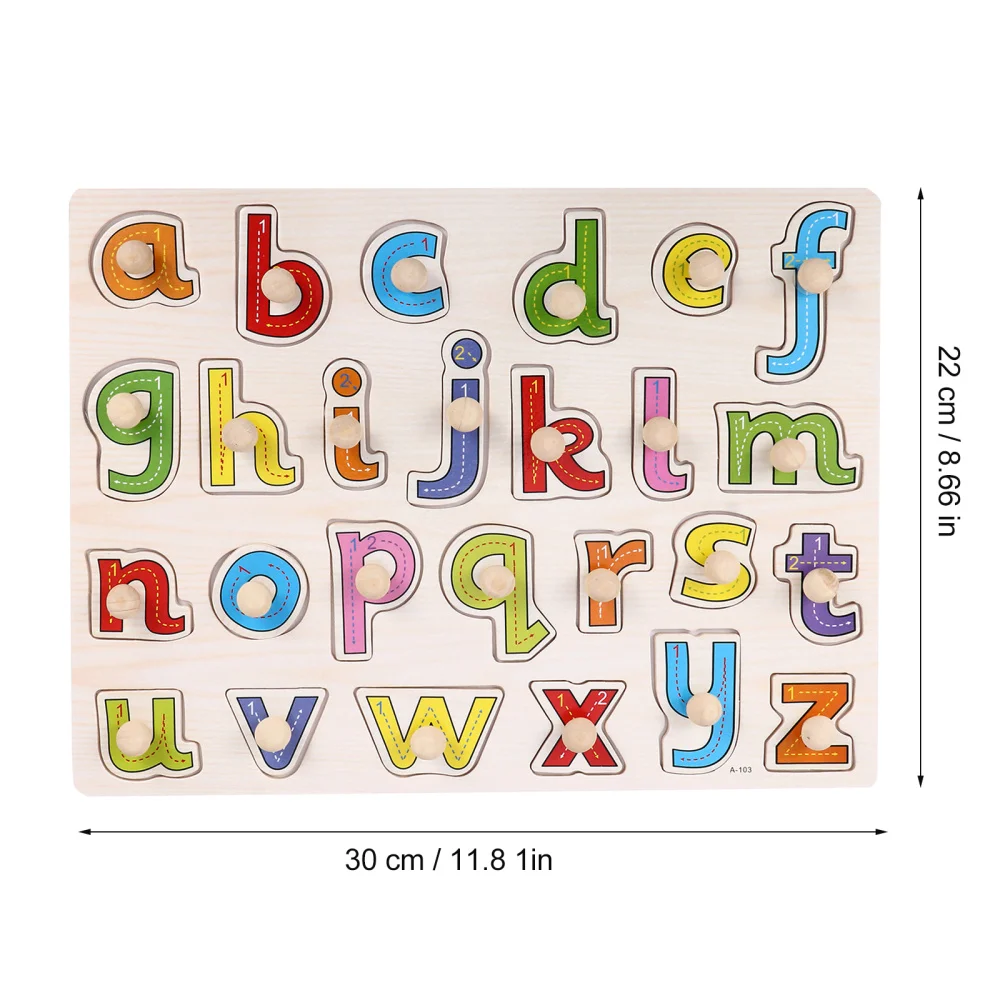 

1 Set Wooden Letters Puzzle Kids Puzzle Plaything Creative Jigsaw Puzzle