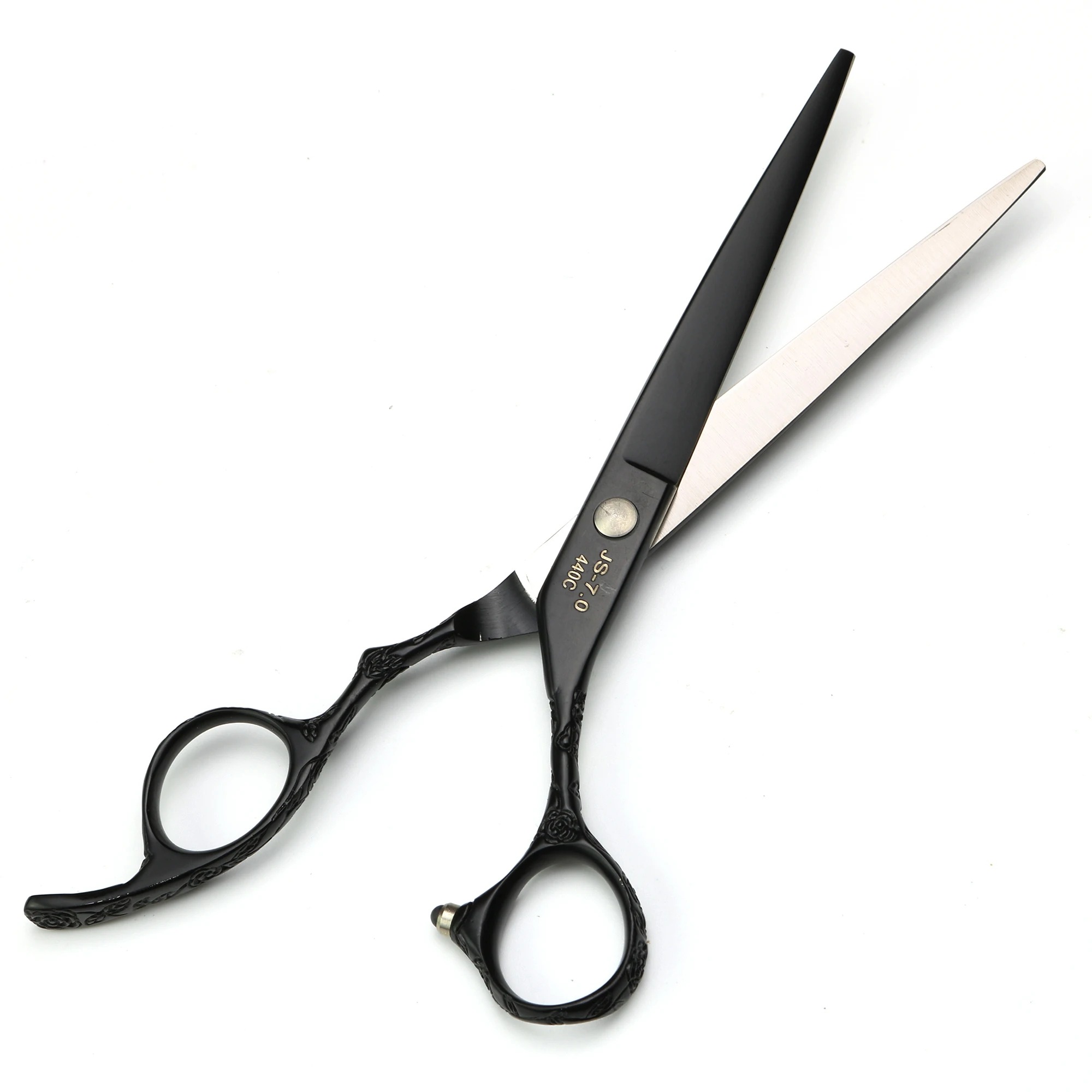 7 дюймов Черная роза резьба профессиональные ножницы для волос Япония 440C резки