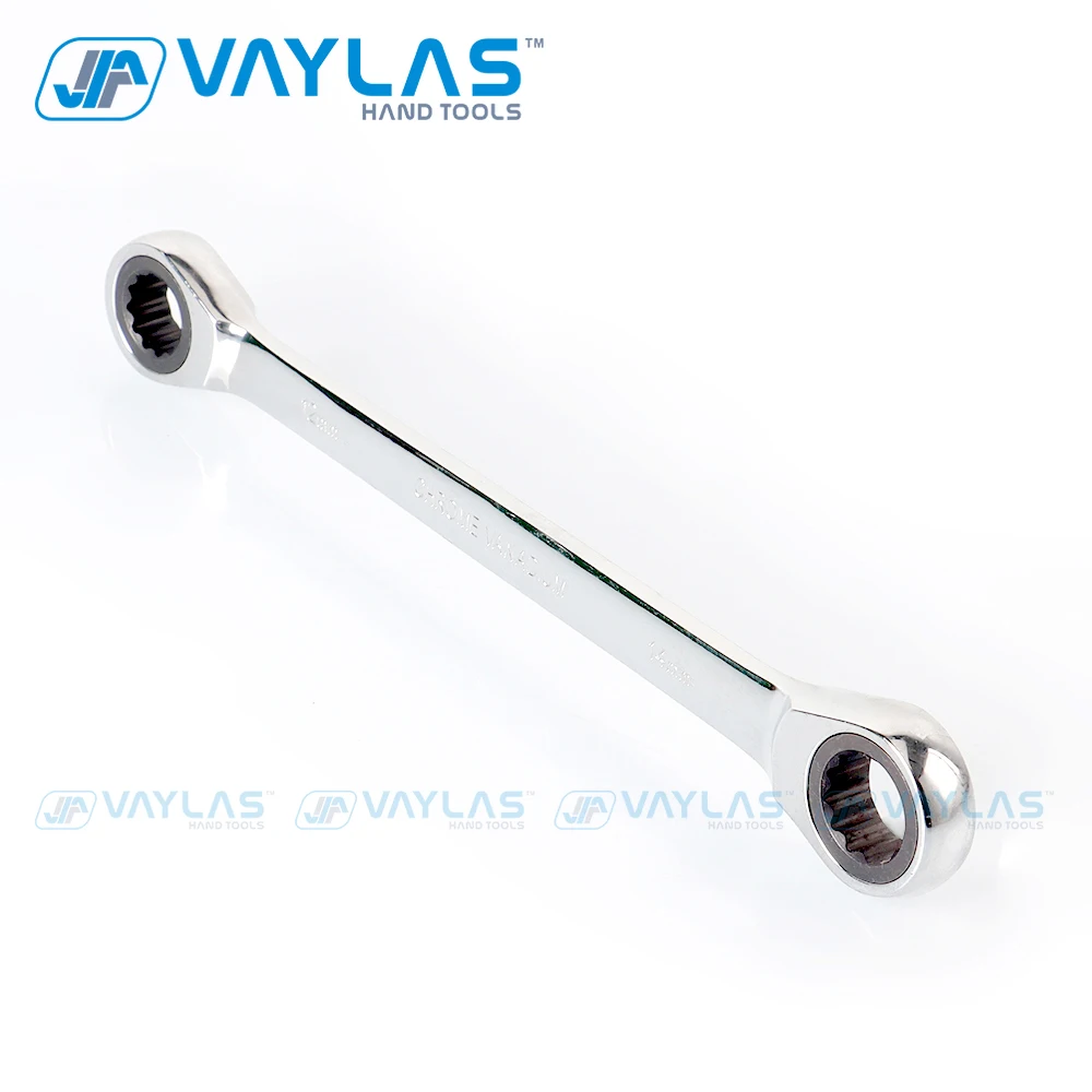 

12*14mm Double Ratchet Spanner a set of keys double ratcheting skate tool gear ring wrench ratchet handle Chrome Vanadium