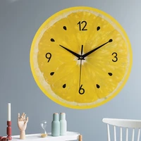 lemon fruit wall clock lime modern kitchen clocks home decor living room clock tropical fruit wall art clock