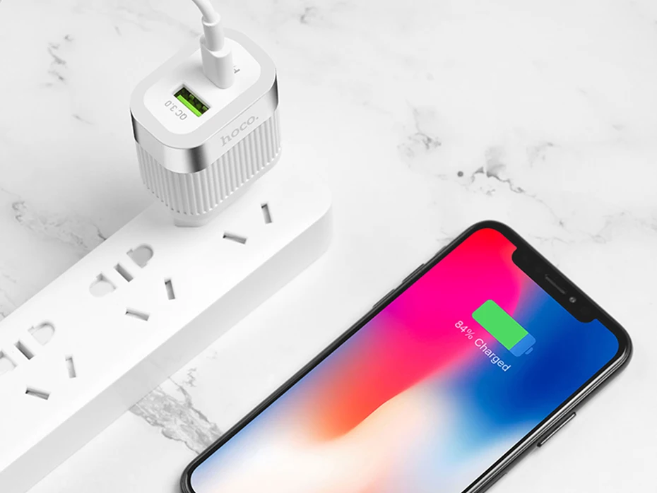 HOCO PD QC3.0 USB быстрое зарядное устройство для телефона 18 Вт Быстрая зарядка 3,0 ЕС США вилка настенный USB зарядное устройство адаптер полное соглашение для iPhone samsung
