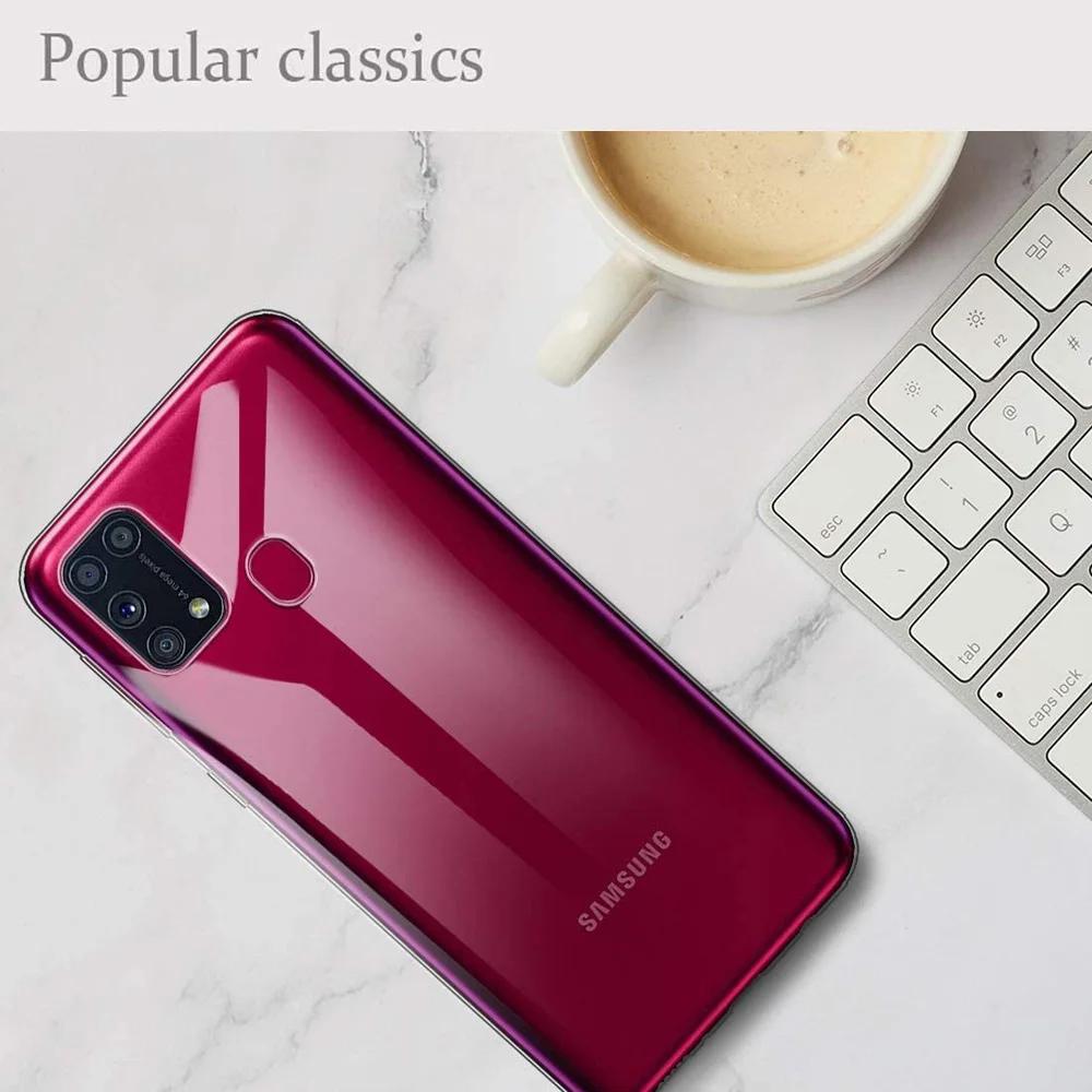 Мягкий силиконовый чехол для Samsung Galaxy M23 M11 M21 M21S M31 M31S M32 M51 M52 M62 прозрачный