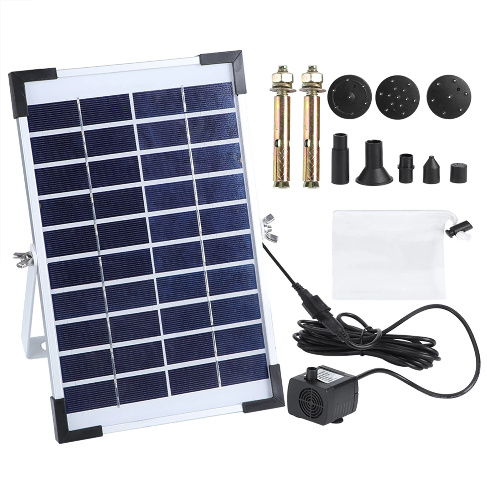 

10V 5W DC4.5-10V Outdoor Garden Solar‑Power Floating Water Fountain Pump Water Pump Panel Kit Decoration