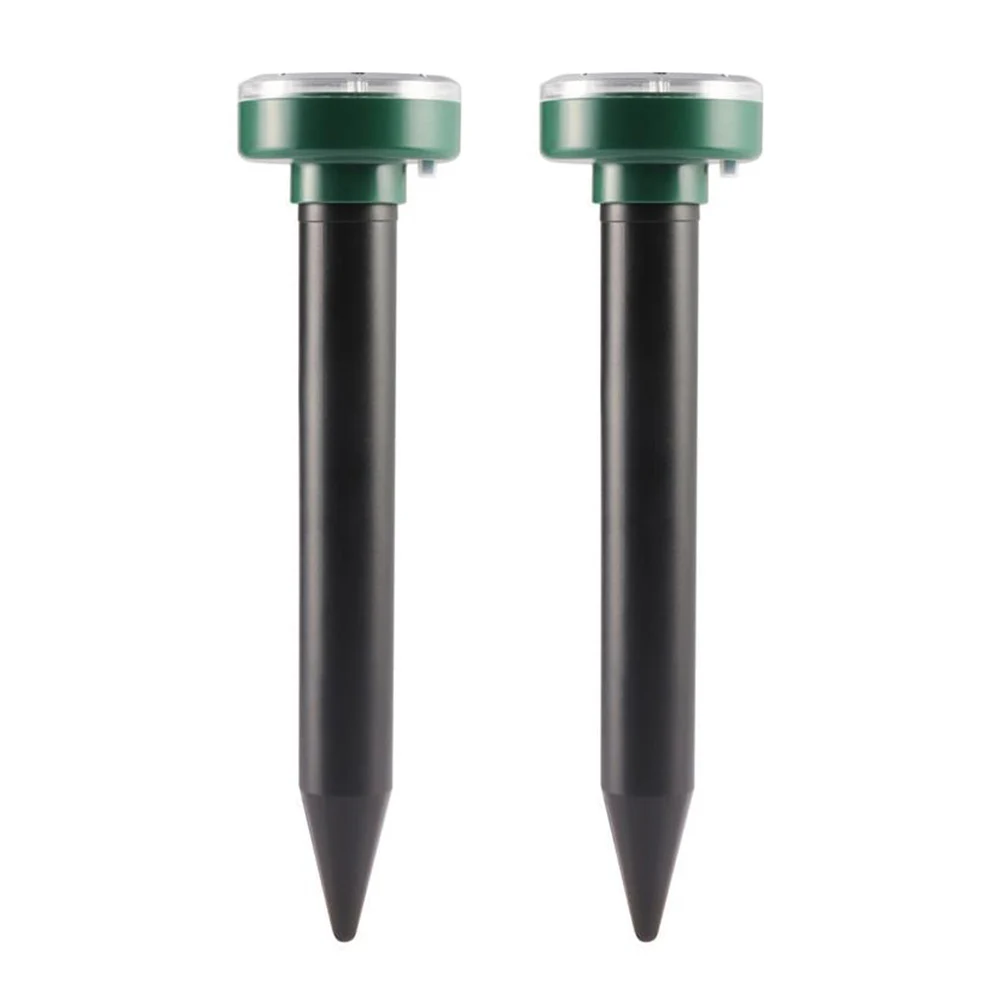 

2Pack Solar Power Ultrasonic Animal Repellent Gopher Vole Snake Rodent Chaser Deterrent For Outdoor Lawn Garden Pest Control New