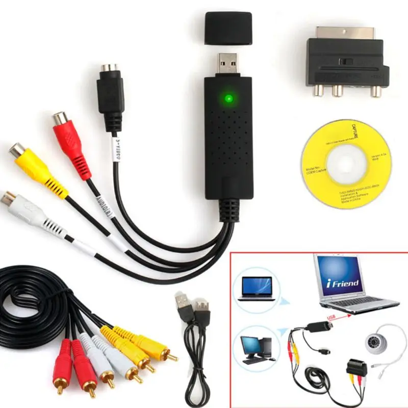 2021 New 1Set USB2.0 VHS to DVD Converter Au-dio Video Capture Device Kit for Windows 10 | Компьютеры и офис