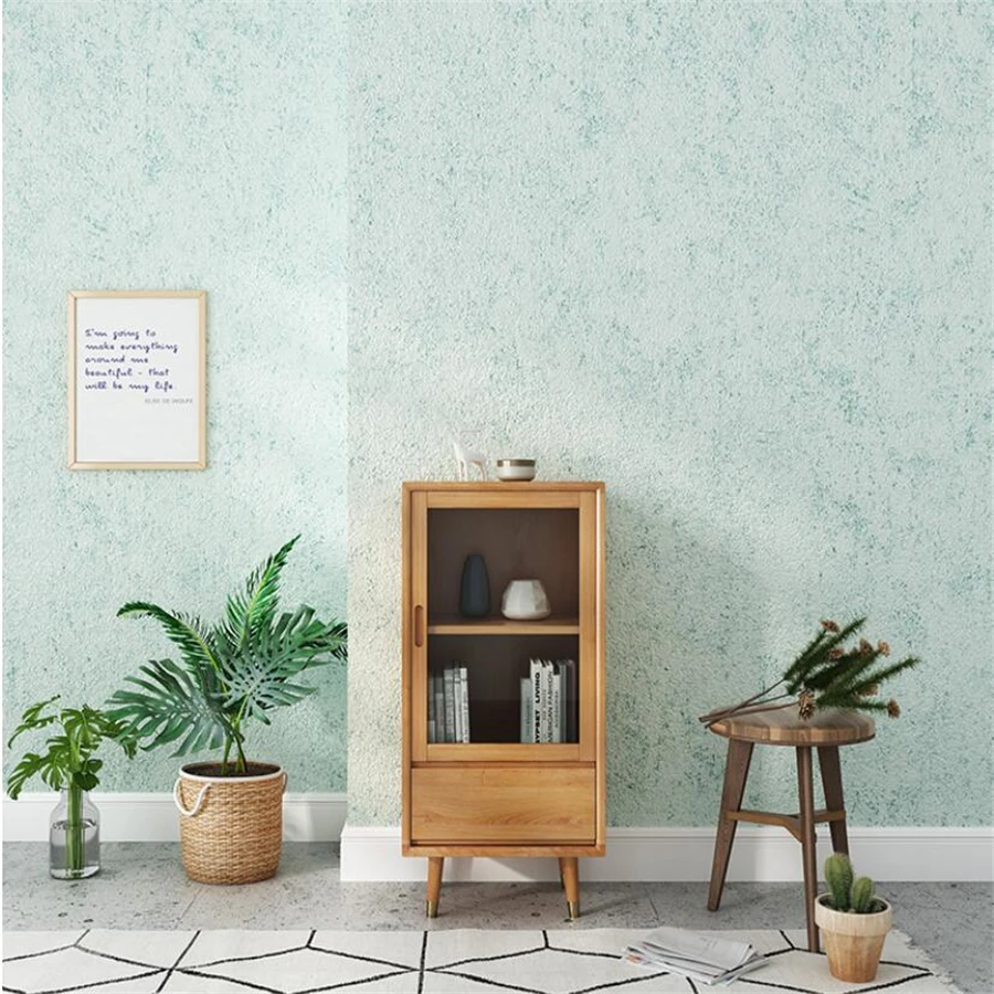 

Beibehanew ng скандинавский стиль павлин синий зеленый обои простой диатомовый грязевой светильник Роскошные спальня ресторан гостиная обои