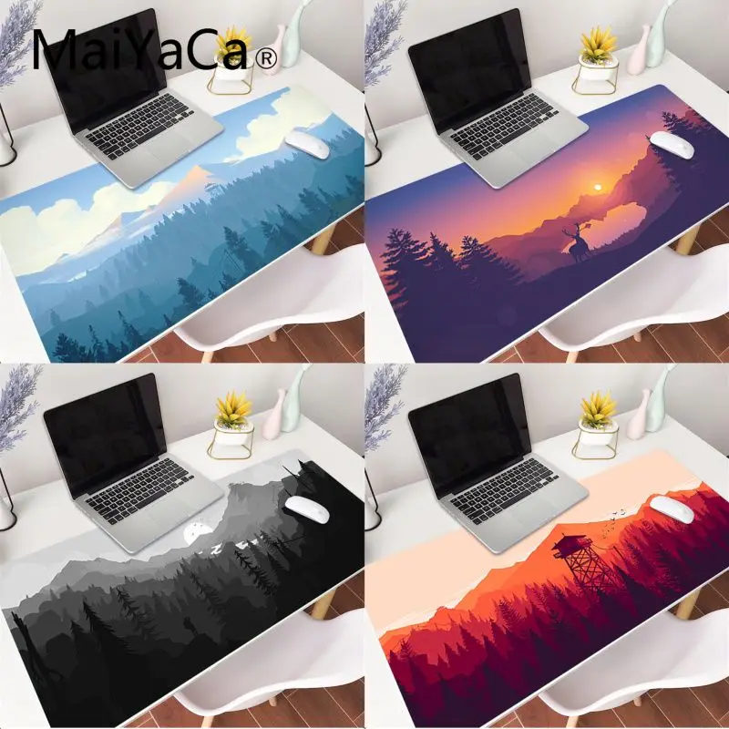 

MaiYaCa Deep forest firewatch Laptop Gamer Mousepad Gaming Mouse Pad Large Locking Edge Keyboard 70x30 cm Deak Mat for Cs Go LOL