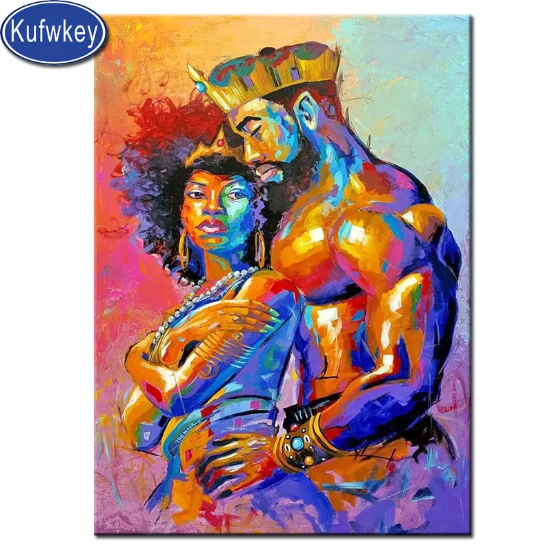 Алмазная 5D картина фэнтезийные африканские пары с полными квадратными/круглыми