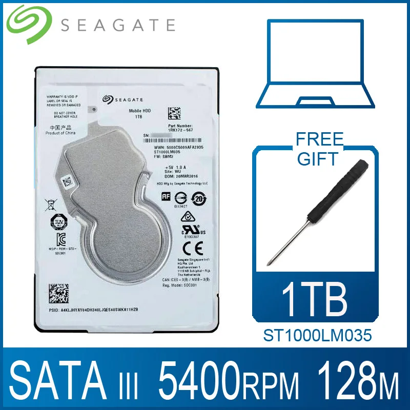Жесткий диск для ноутбука Seagate 1 ТБ 5400 об/мин 128 м 2 5 дюйма внутренний жесткий HD SATA III