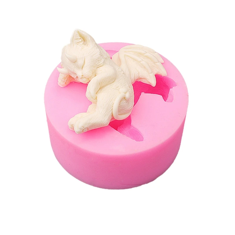 

Sleep Devil Cat Candle Epoxy Resin Mold Aromatherapy Plaster Silicone Mould DIY Crafts Jewelry Home Decorations Casting