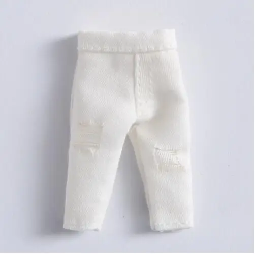 Broken white Новинка OB11 bjd Кукла Одежда сломанные ковбойские джинсы брюки для ob11, obitsu11, Molly, 1/12bjd куклы аксессуары Одежда - Цвет: Broken white