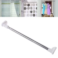 extendable telescopic rods shower curtain poles clothes wardrobe organizer rack