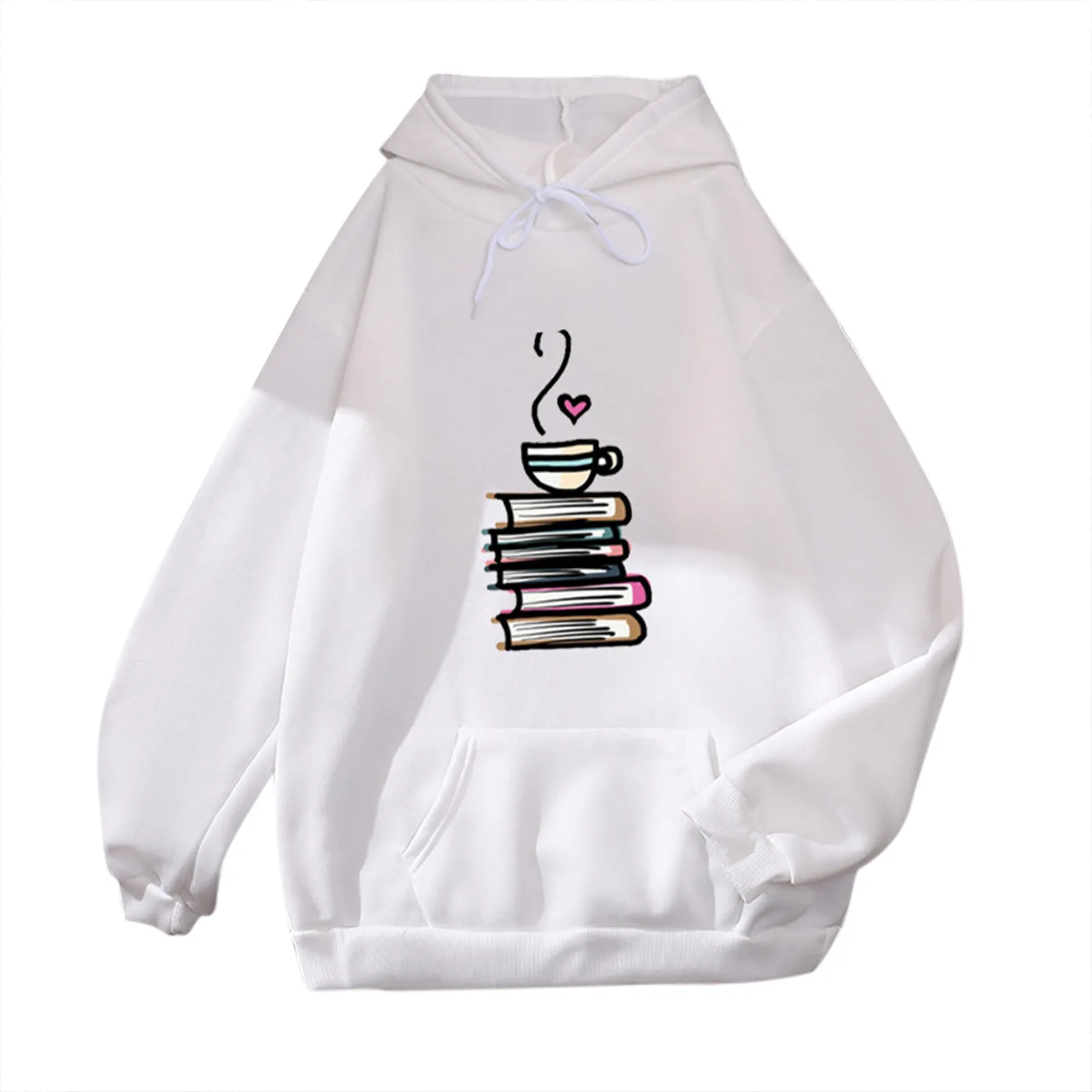 60# Print Kawaii Oversized Hoodie Long Sleeve Hoodies Women Print Sweatshirts Sudaderas Con Capucha Moletom Feminino Sweatshirts
