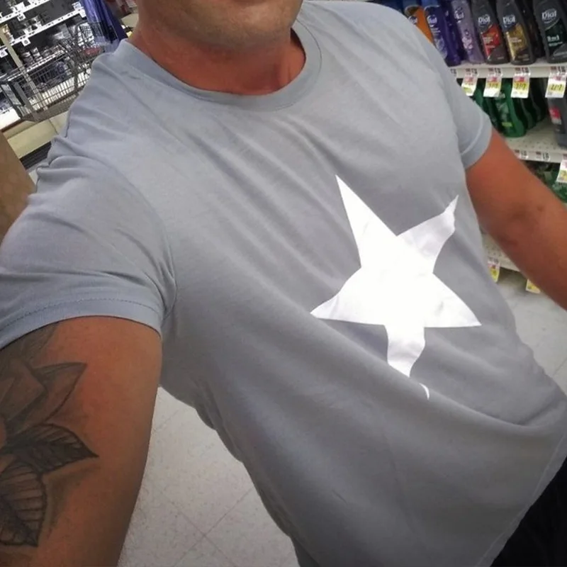 

Tshirts Men T Shirt 2021 Harajuku Short Sleeve Tees Summer Mens Clothings Star Print Casual Streetwear T-shirts Tops Plus Size
