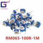 20 шт. RM065 RM-065 100 200 500 1K 2K 5K 20K 50K 100K 200K 500K 1M Ом Триммер Потенциометр переменный резистор