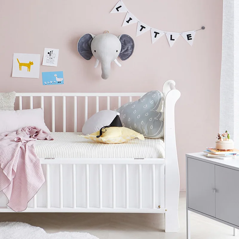 

Plush Animal Heads Elephant Unicorn Wall Decor For Children Baby Girl Christmas Birthday Stuffed Toys Nursery Room Decoration