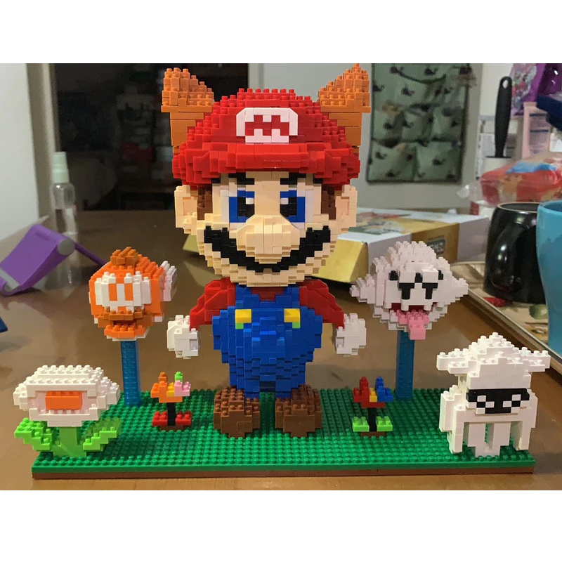 ZMS 3490 игра Super Mario Tanooki привидения Марио 3D модель Сделай Сам алмазные мини