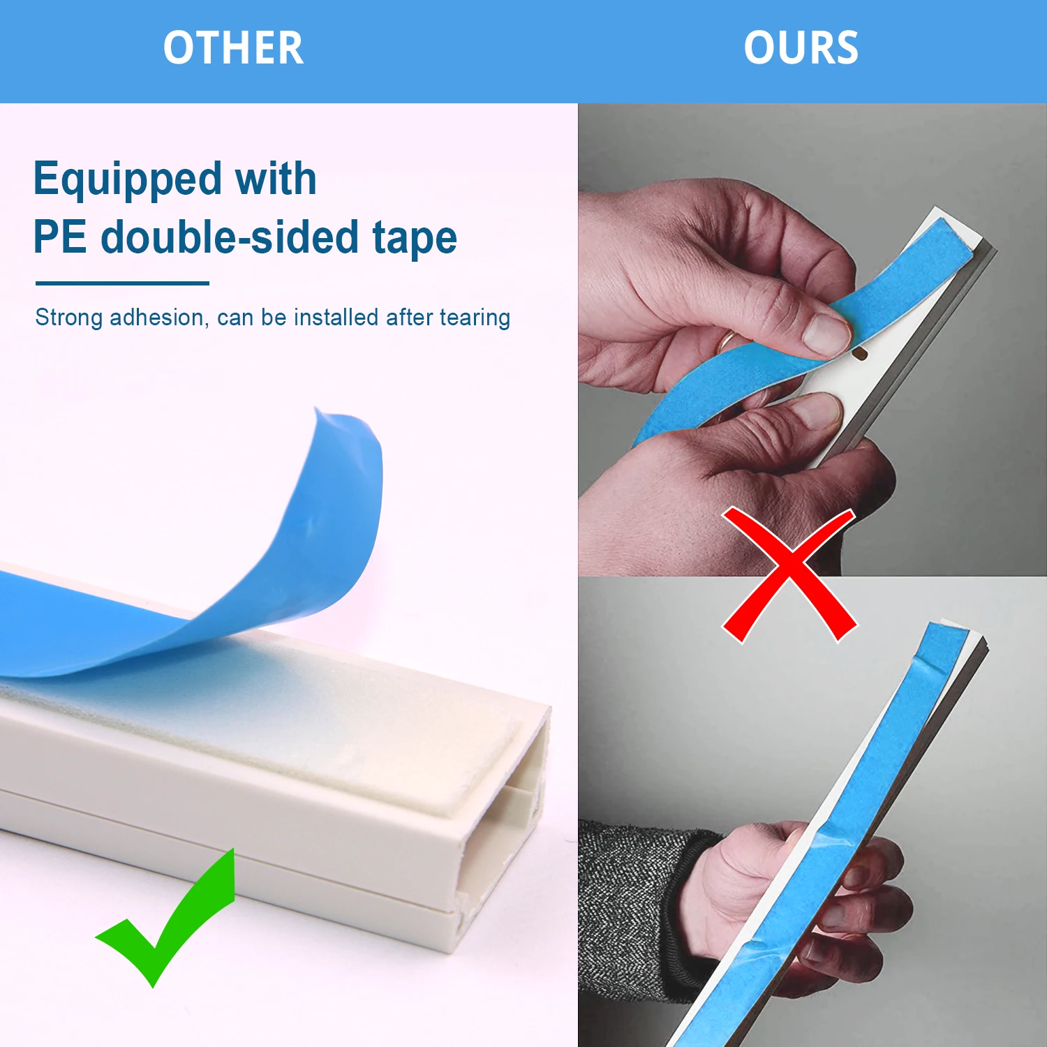 10 шт. ПВХ шнур трубопровод кабеля для мобильного телефона дорожкой качения стены