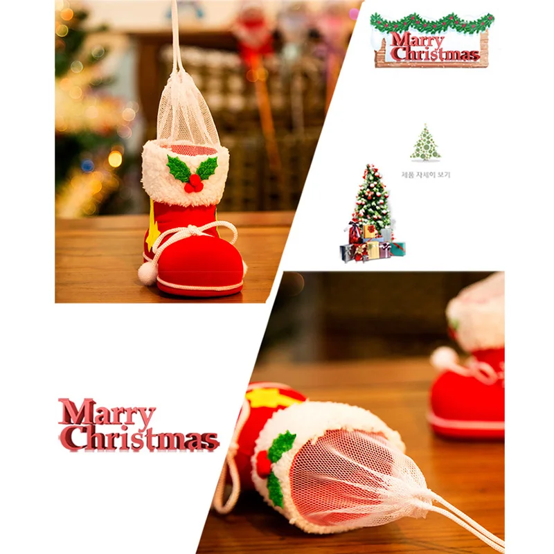 Merry Christmas Candy Boots Gifts Decorations for Home Xmas Stocking Natal Decor New Year Decoration gifts | Дом и сад