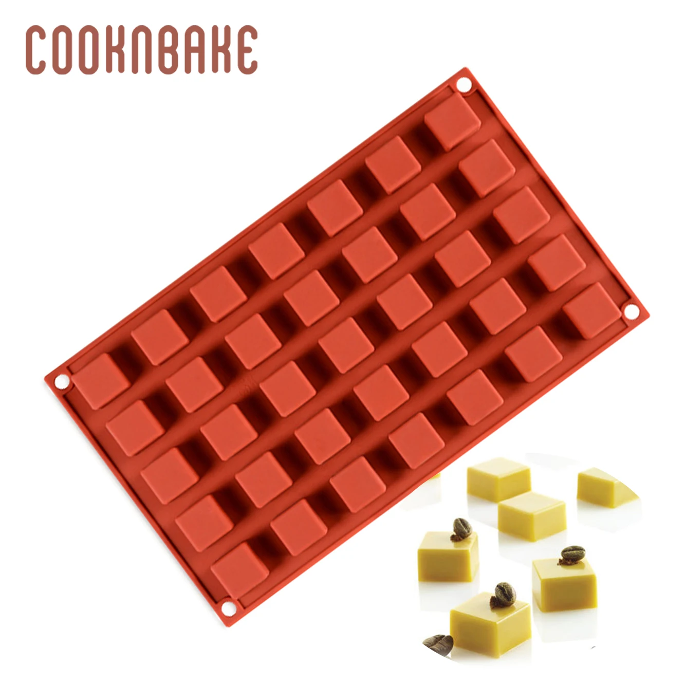 Силиконовая форма COOKNBAKE для конфет шоколада мини-квадратной формы кубический
