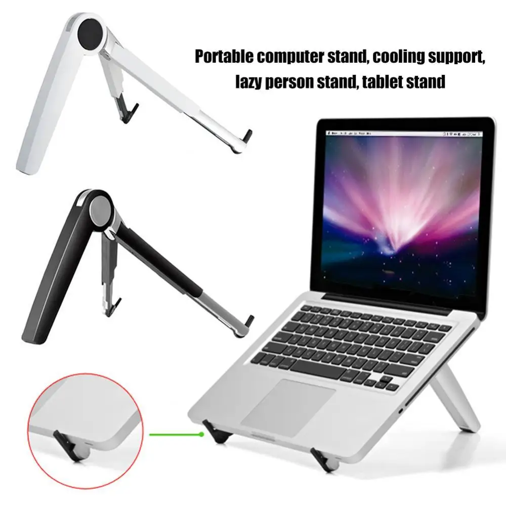 

Portable Folding Laptop Notebook Tablet Holder Lazy Stand Screen Riser Bracket Cooling Support For iPhone iPad Tablets Laptops