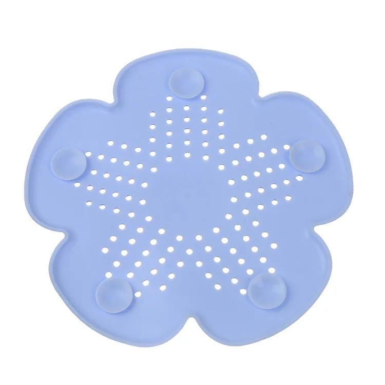 

Kitchen Sink Silicone Strainer Cherry Blossom Shape Floor Drain Bathroom Sewer Anti-clogging Candy Colored Floor Drains