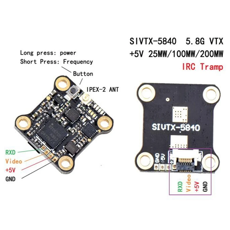 F4 Flytower полета Управление с BEC 2A ESC BS 13A 2 4S 4IN1 + SIVTX 5840 25/100/200 мВт Передатчик серверный