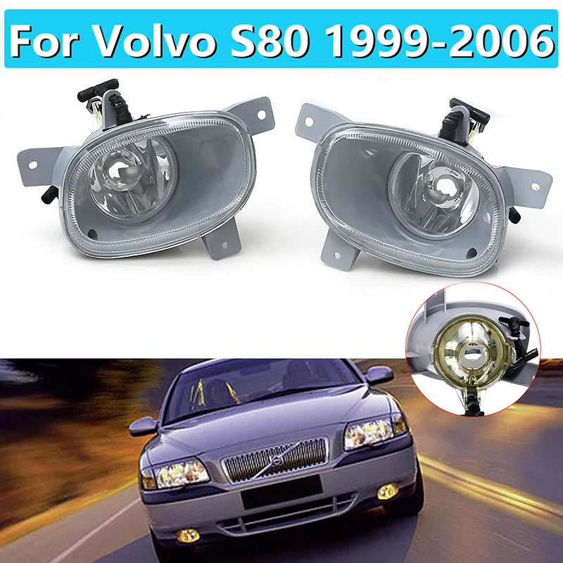 

2 PCS For Volvo S80 1999 2000 2001 2002 2003 2004-2006 Front Bumper Fog Lights with No Bulbs Pair Car Clear Lens Accessories