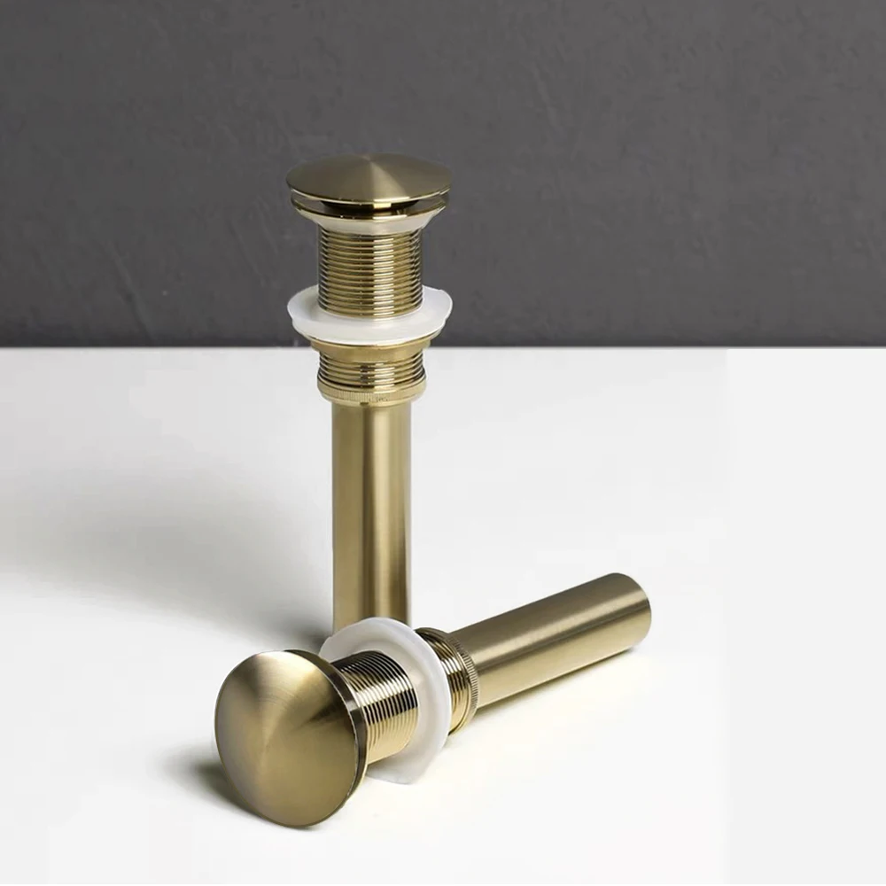 Матовая Золотая раковина выдвижной фильтр для слива раковины в ванной комнате