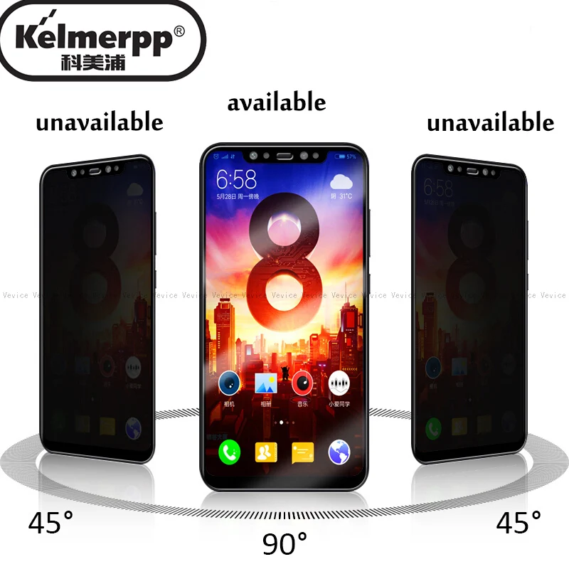 Антишпионское закаленное стекло для Xiao mi Red 7 K20 Note Pro 9 SE 9T A3 A2 8 Lite CC9E x3 Защитное