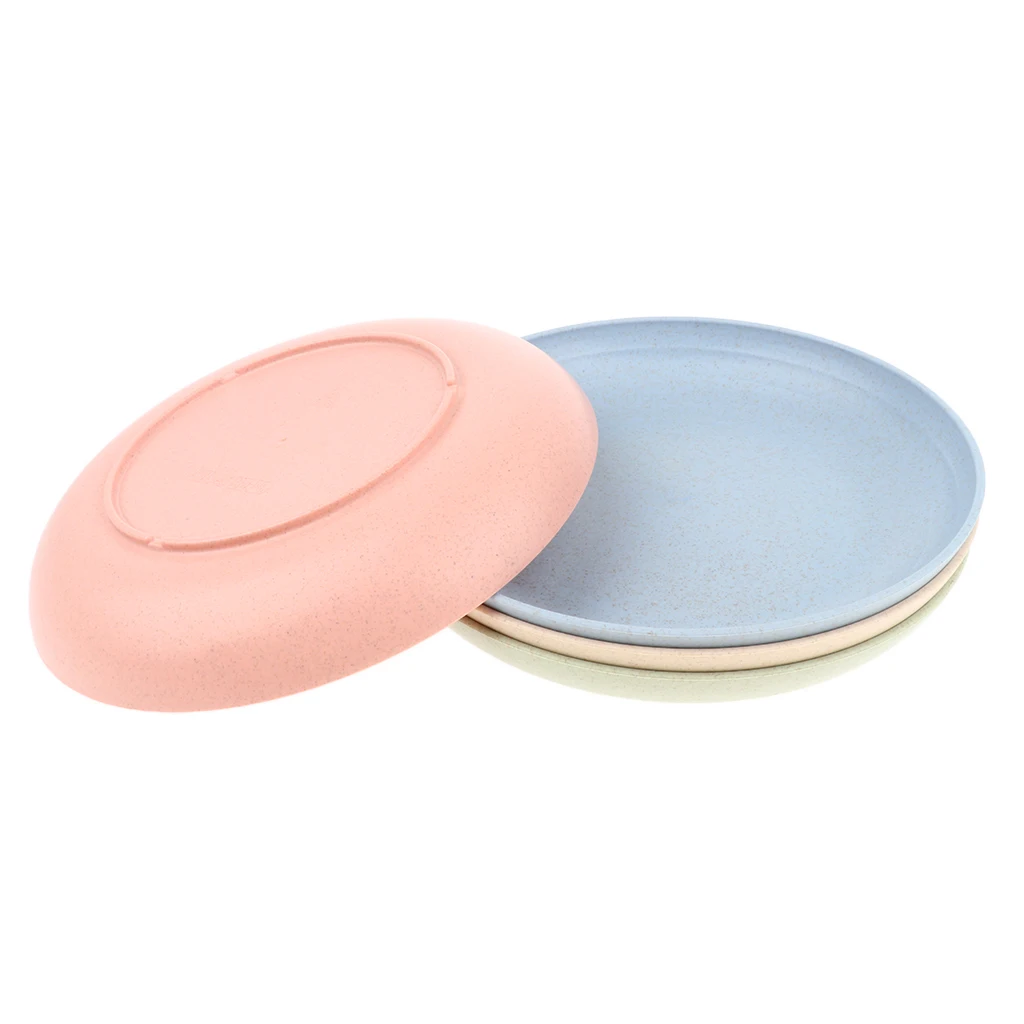 4 шт. Пшеничная солома здоровые тарелки для сервировки блюд круглой формы диаметр