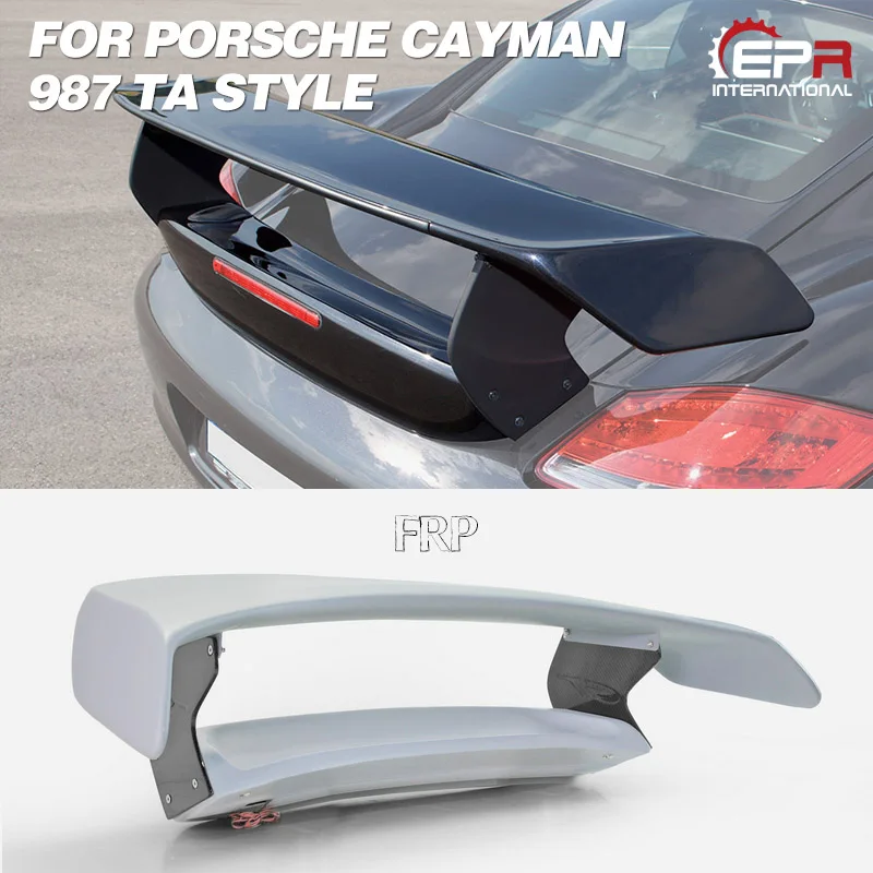 Для Porsche 2005 2012 Cayman 987 TA стиль FRP стекловолокно задний багажник с спойлером Bootlid