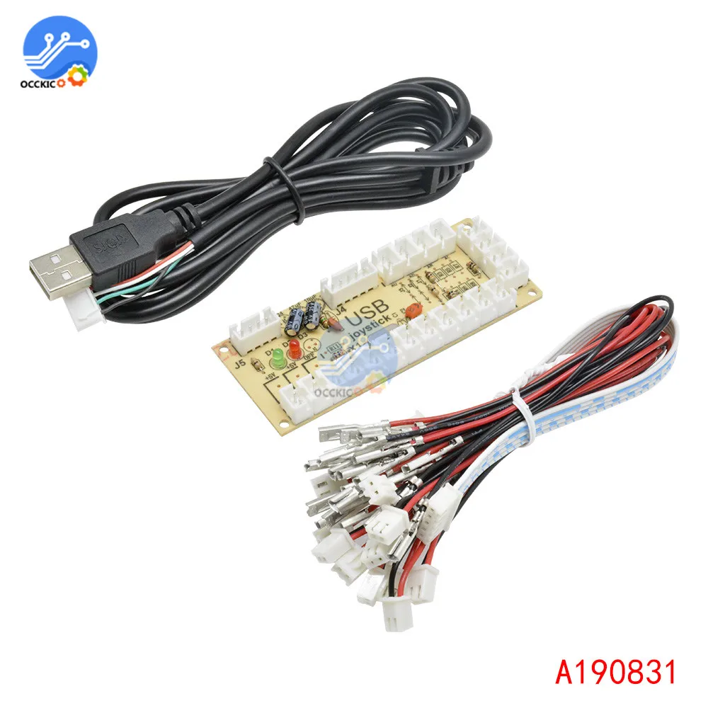 Нулевая задержка аркадная USB энкодер ПК к джойстику и кнопке для MAME Fight Stick плата управления