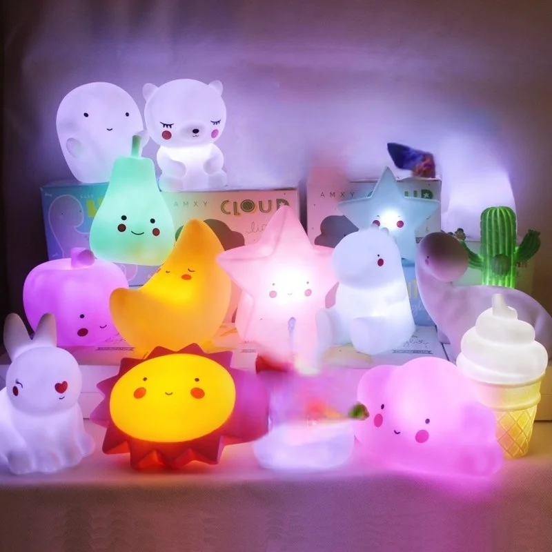 

20 шт. мультяшный милый детский ночсветильник звезда девочка эмалированная мягкая многоцветная звезда динозавр подарок на день рождения ук...