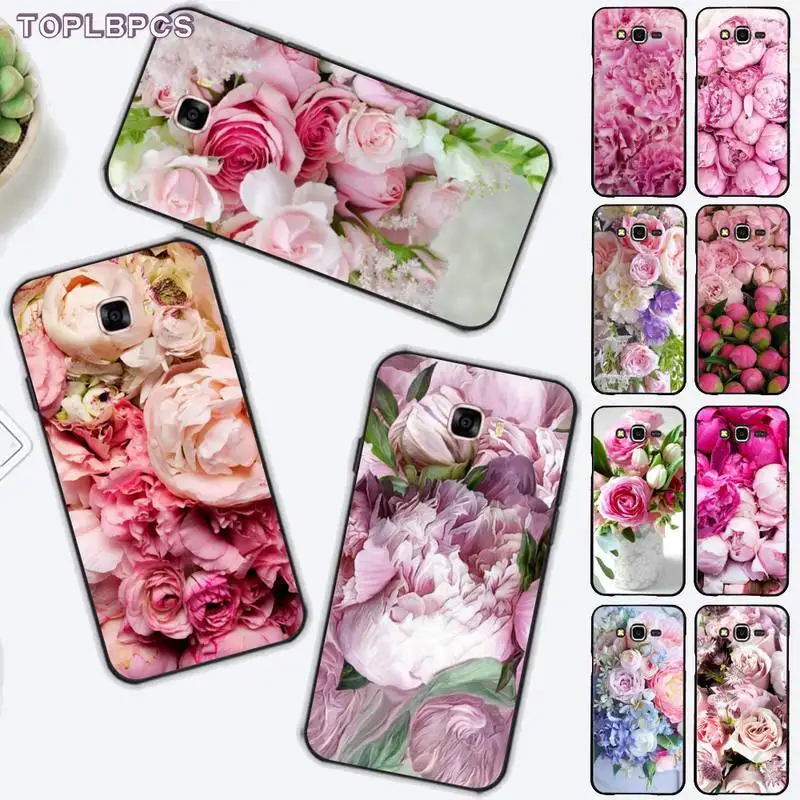 TOPLBPCS элегантный розовый фиолетовый пион на вазе чехол для телефона Samsung J6 J7 J2 J5 prime