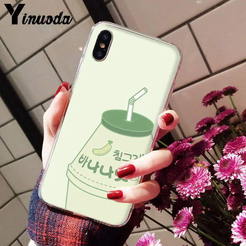 Yinuoda банановое молоко чехол для телефона Модный iPhone 7 6s 8 плюс 5 5c 4 X XS XR