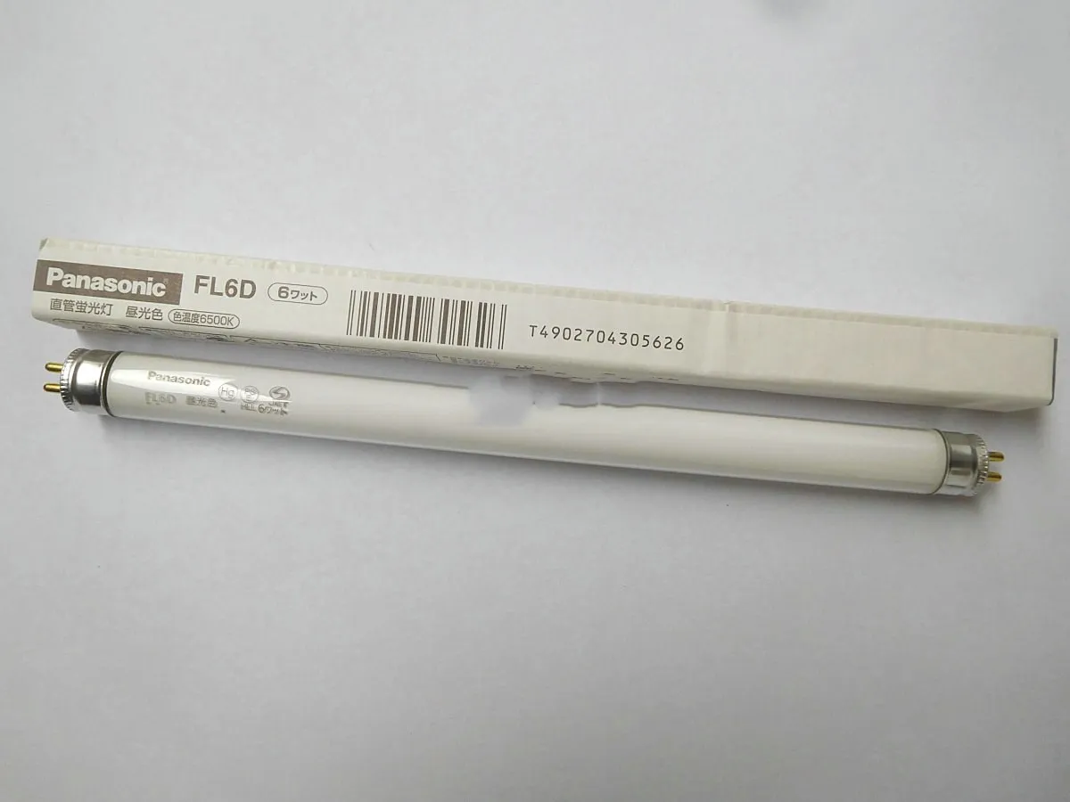 Флуоресцентная трубка для TOSHIBA FL6D 6 Вт, лампа дневного света 6 Вт, 2 шт